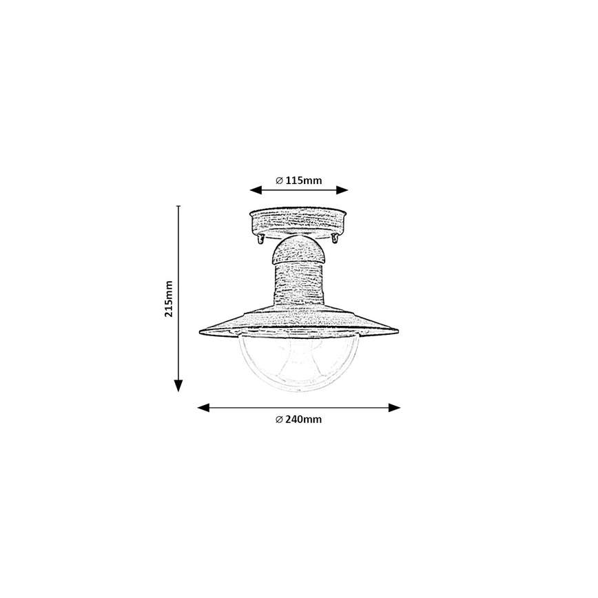 Brilagi - Външно таванно осветително тяло MOLDE 1xE27/60W IP44 бронз/патина