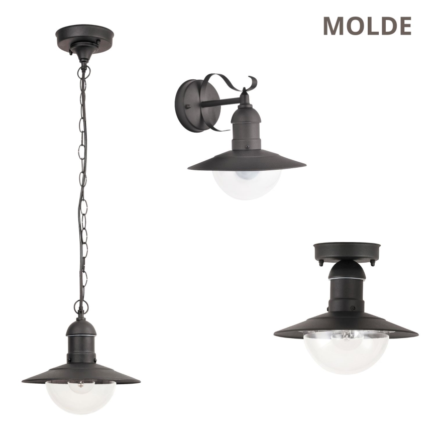 Brilagi - Външно таванно осветително тяло MOLDE 1xE27/60W IP44 черно