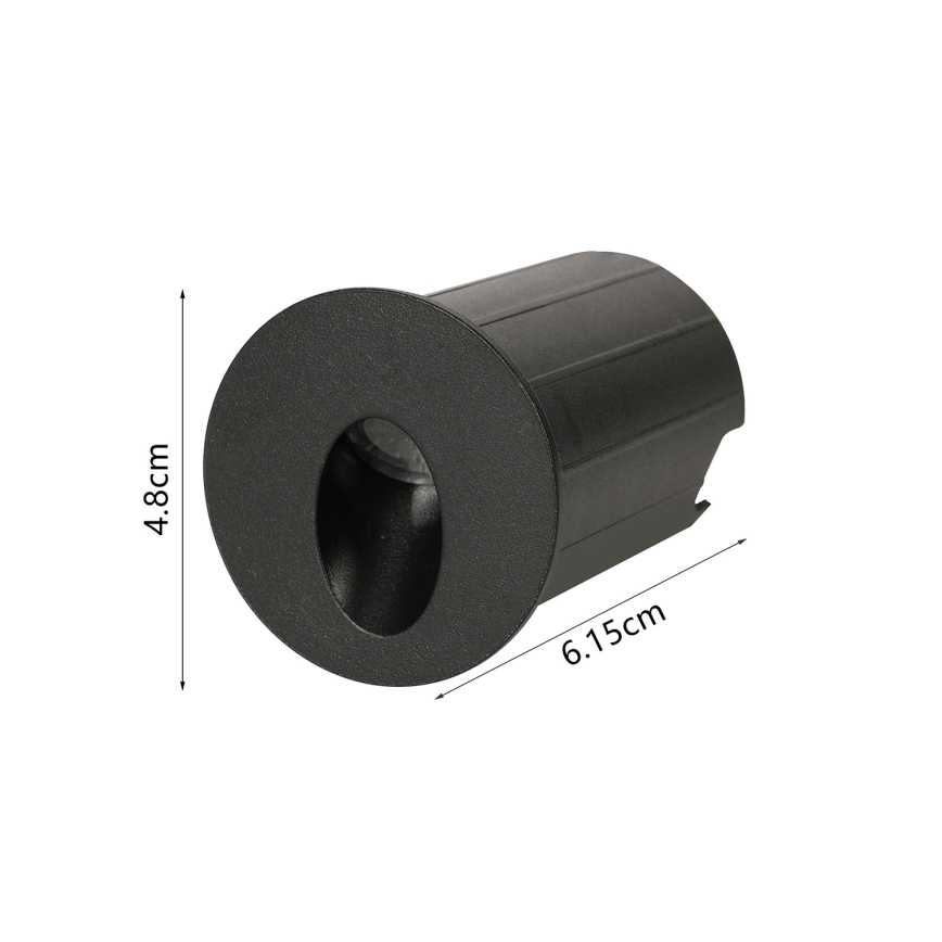 Brilagi - Външно вградено LED осветително тяло STAIRDOT, 2W/230V, черно, IP65, кръгло