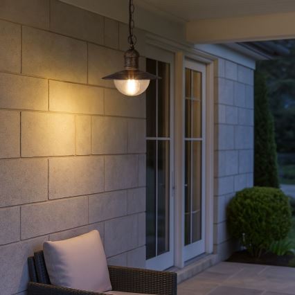 Brilagi - Външно висящо осветително тяло MOLDE 1xE27/60W IP44 бронзово/патина