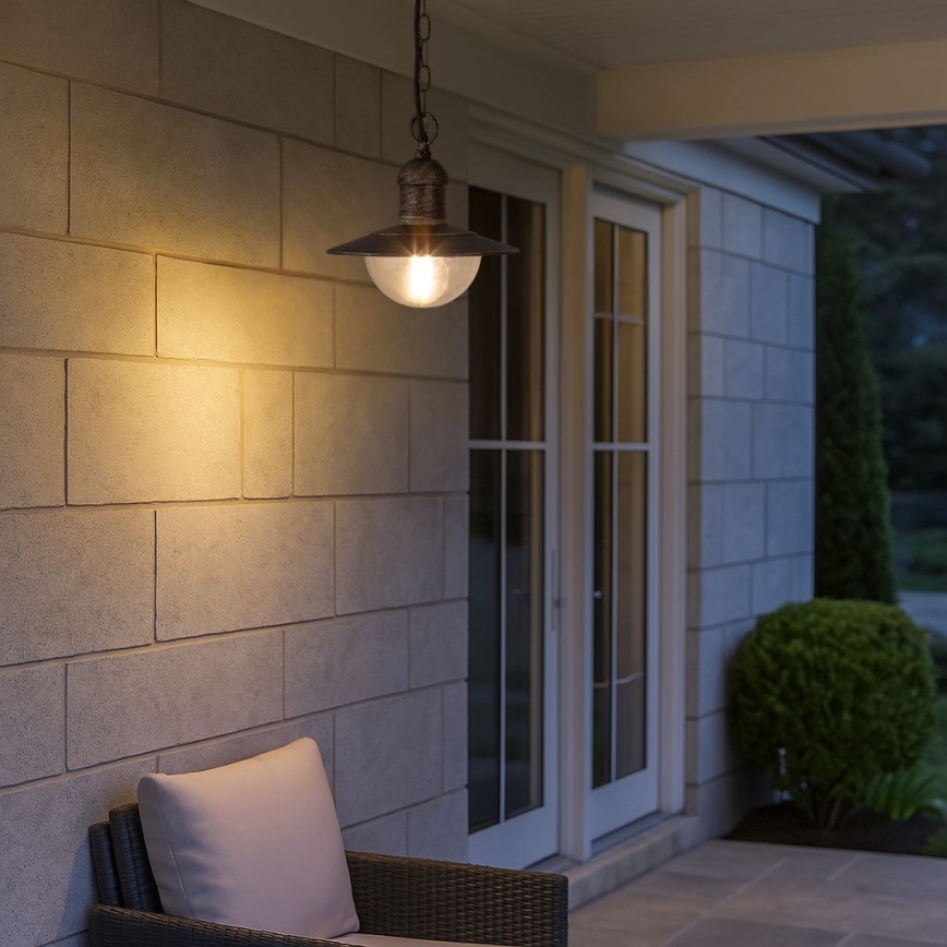 Brilagi - Външно висящо осветително тяло MOLDE 1xE27/60W IP44 бронзово/патина