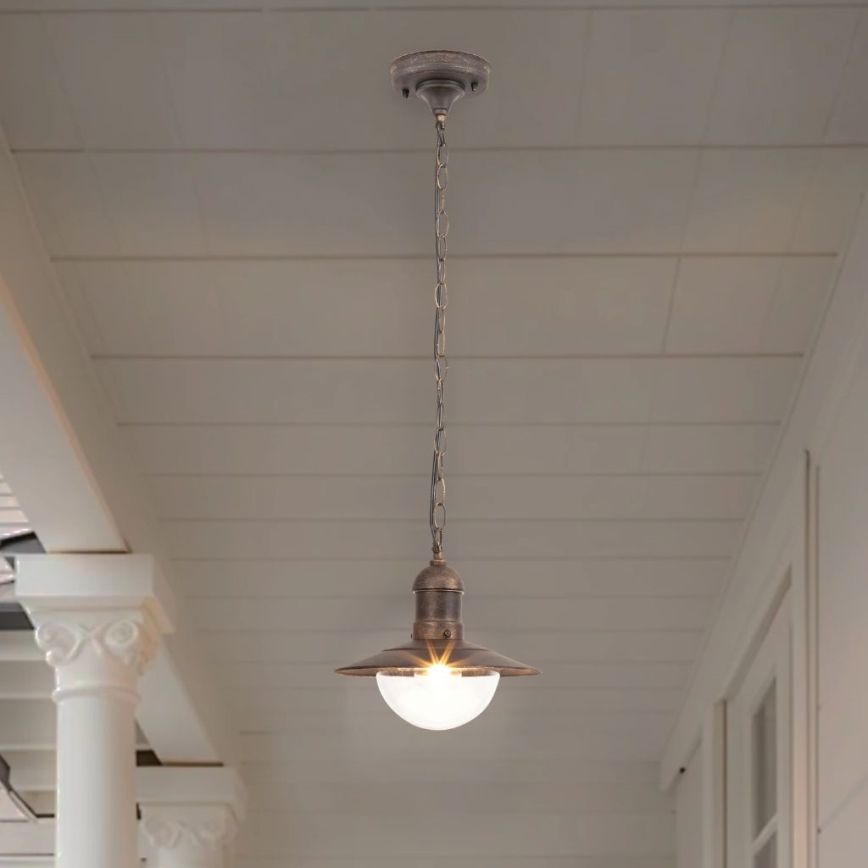 Brilagi - Външно висящо осветително тяло MOLDE 1xE27/60W IP44 бронзово/патина