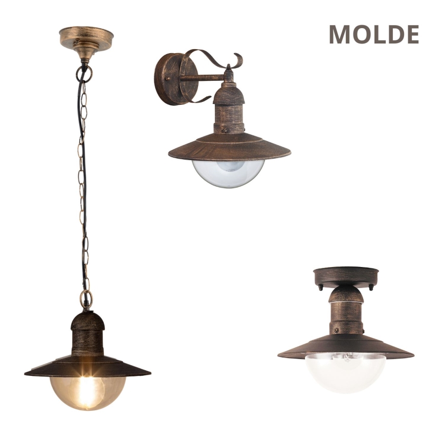 Brilagi - Външно висящо осветително тяло MOLDE 1xE27/60W IP44 бронзово/патина
