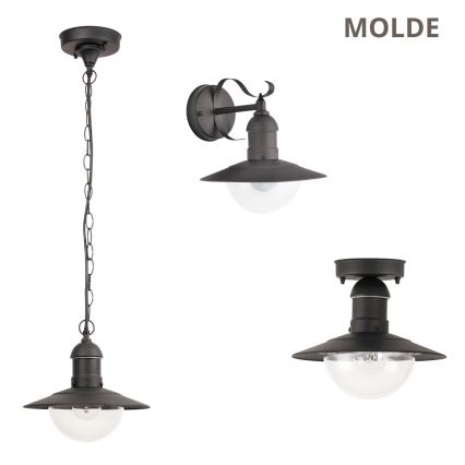 Brilagi - Външно висящо осветително тяло MOLDE 1xE27/60W IP44 черно