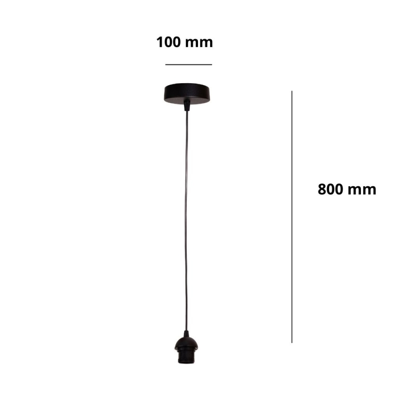 Brilagi - Захранващ кабел PARTY 1xE27/60W/230V, диаметър 10 см, черен