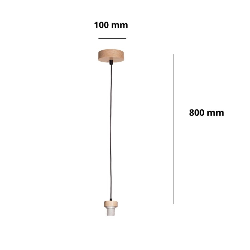 Brilagi - Захранващ кабел PARTY 1xE27/60W/230V, диаметър 10 см, дъб