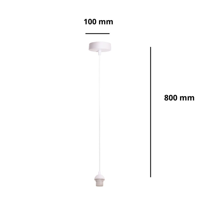 Brilagi - Захранващ кабел PARTY 1xE27/60W/230V, Ø 10 см, бял
