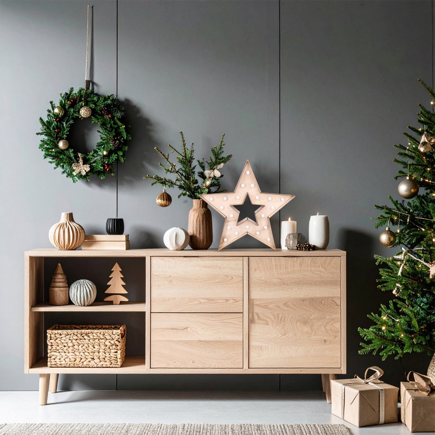 Brilagi - Коледна LED декорация (звезда) 38 x 40 см, 2xAA