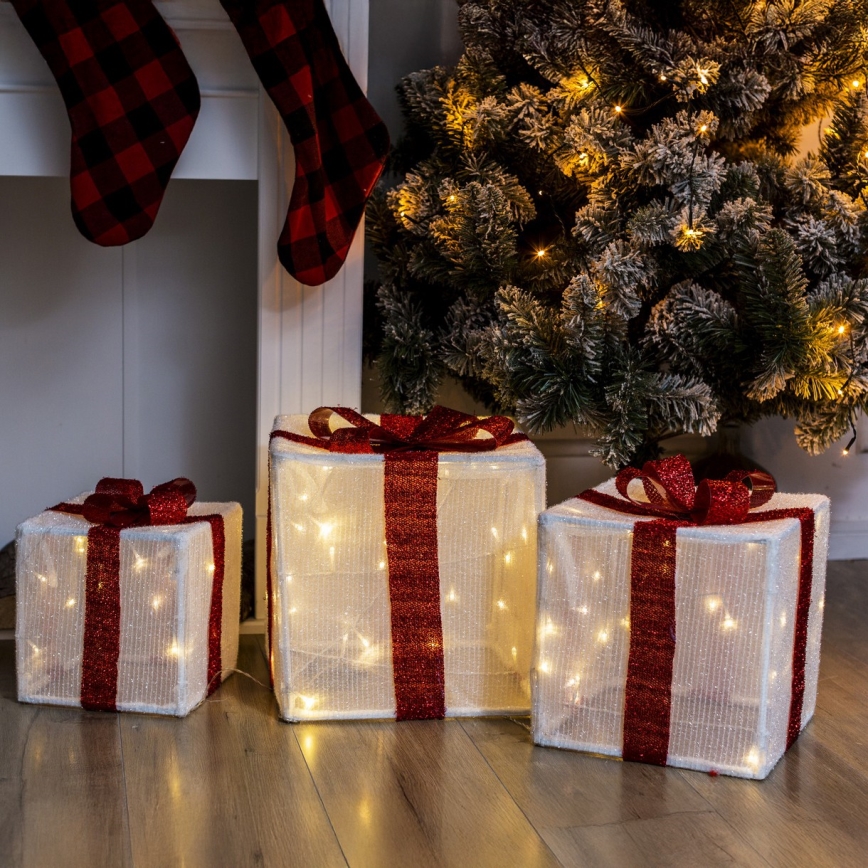 Brilagi - Комплект 3x LED външна коледна украса LED/2,6W/3xAA IP44 подаръци