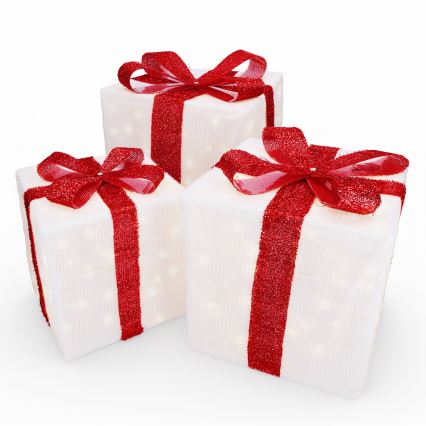 Brilagi - Комплект 3x LED външна коледна украса LED/2,6W/3xAA IP44 подаръци