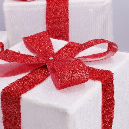 Brilagi - Комплект 3x LED външна коледна украса LED/2,6W/3xAA IP44 подаръци