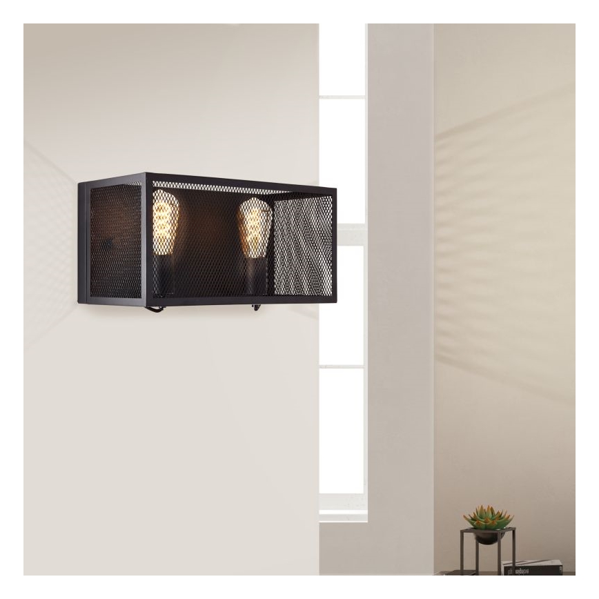 Brilliant - Аплик MAZE 2xE27/40W/230V черен