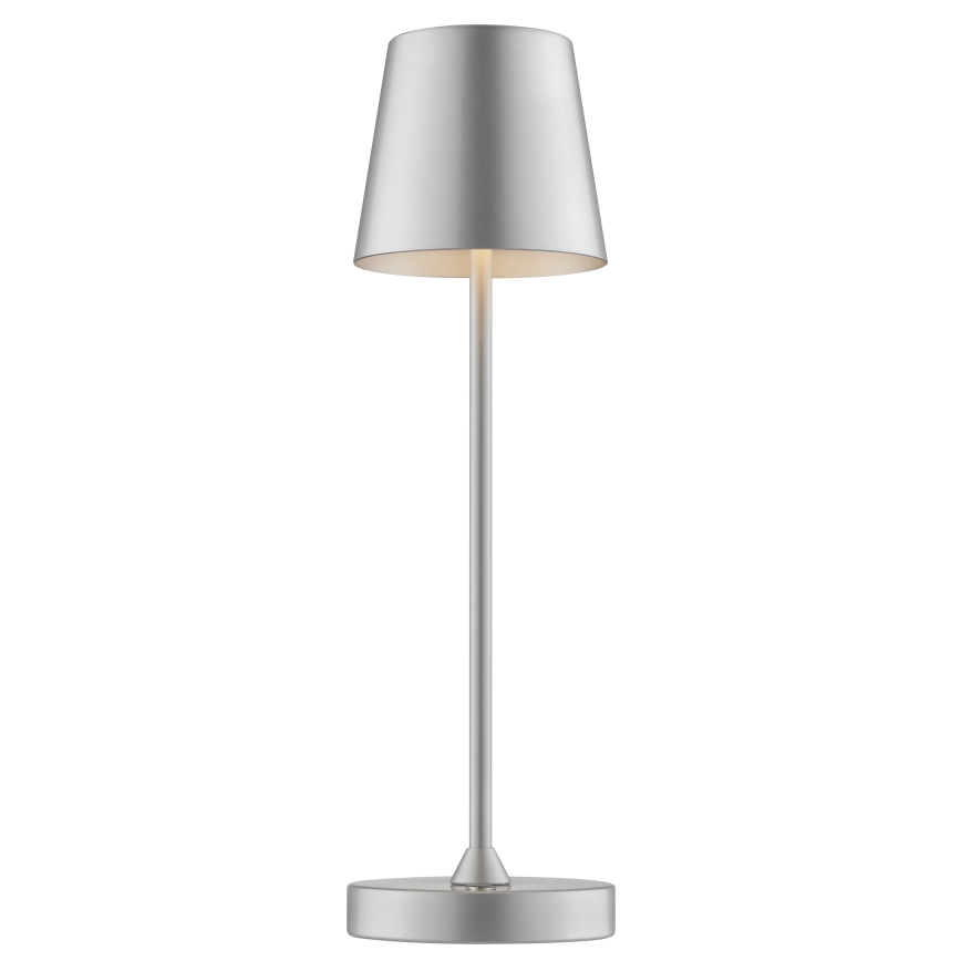 Brilliant - Димируема презареждаема сензорна външна настолна лампа ELORA LED/2,5W/5V 2700K 2600 mAh IP44 сребриста