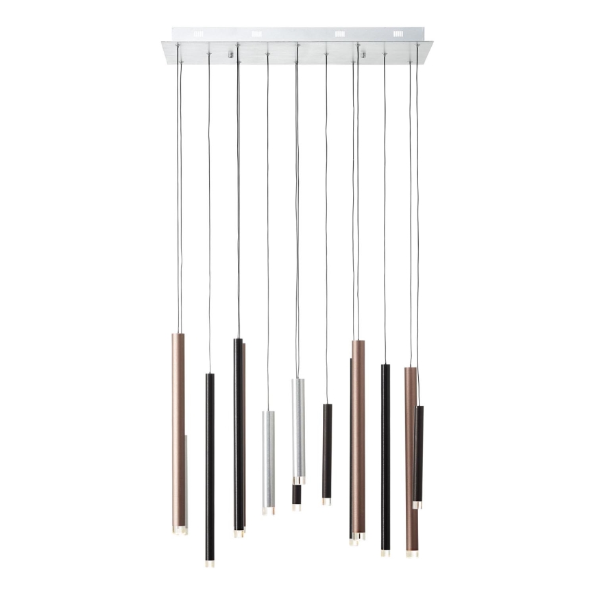 Brilliant - димируема LED люстра на кабел CEMBALO LED/60W/230V матов хром/черен/кафяв