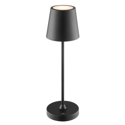 Brilliant - LED димируема презареждаема сензорна външна настолна лампа ELORA LED/2,5W/5V 2700K 2600 mAh IP44 черна