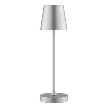 Brilliant - Димируема презареждаема сензорна външна настолна лампа ELORA LED/2,5W/5V 2700K 2600 mAh IP44 сребриста