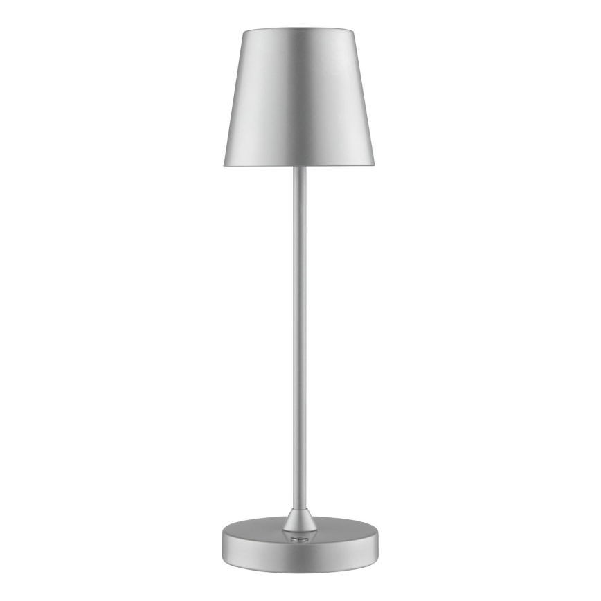 Brilliant - Димируема презареждаема сензорна външна настолна лампа ELORA LED/2,5W/5V 2700K 2600 mAh IP44 сребриста