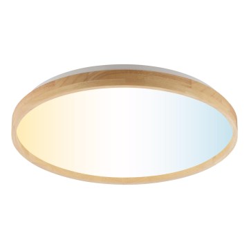 Brilliant - Димируемо LED таванно осветително тяло ALSON LED/21W/230V 3000-6500K Ø 49,5 см, каучуково дърво + дистанционно управление