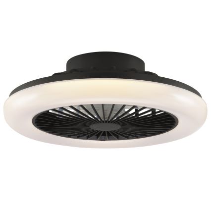 Brilliant - LED димируемо таванно осветително тяло с вентилатор MONTERO LED/20W/230V 2700-6500K Ø 42 см черно + дистанционно управление