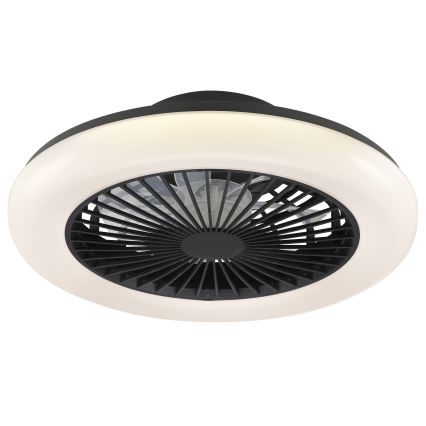 Brilliant - LED димируемо таванно осветително тяло с вентилатор MONTERO LED/20W/230V 2700-6500K Ø 42 см черно + дистанционно управление