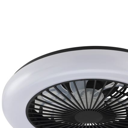 Brilliant - LED димируемо таванно осветително тяло с вентилатор MONTERO LED/20W/230V 2700-6500K Ø 42 см черно + дистанционно управление