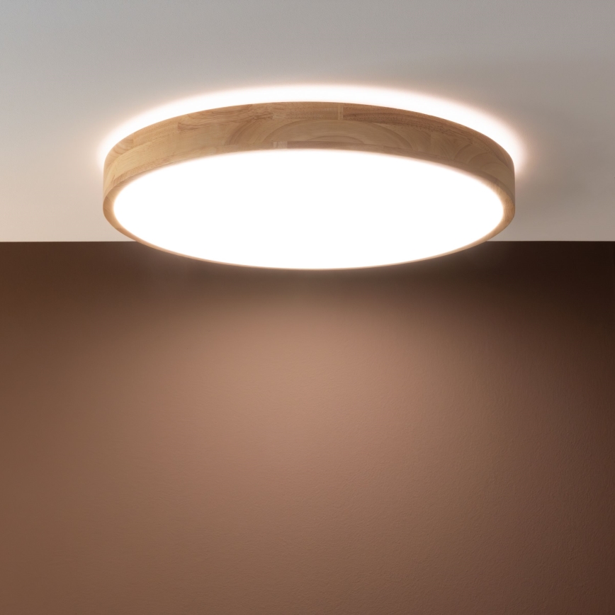 Brilliant - Димируем таванен плафон SLIMLINE LED/60W/230V 3000-6500K диаметър 45 см, каучуково дърво, с дистанционно управление