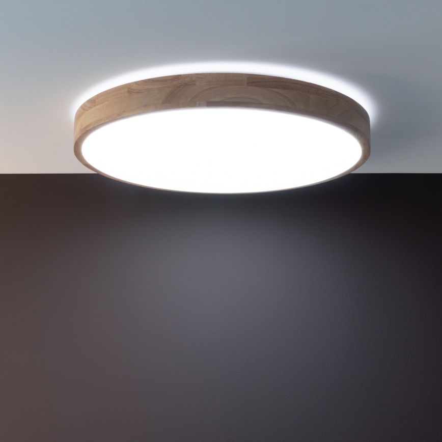 Brilliant - Димируем таванен плафон SLIMLINE LED/60W/230V 3000-6500K диаметър 45 см, каучуково дърво, с дистанционно управление
