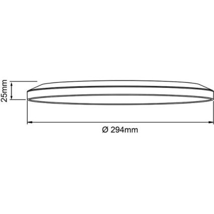 Brilliant - димируемо LED таванно осветително тяло SORELL LED/18W/230V 3000-6500K Ø 29 см бяло + дистанционно управление
