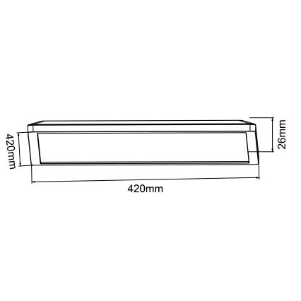 Brilliant - LED Димируемо таванно осветително тяло SORELL LED/24/230V 3000-6500K 42x42 cm черно + дистанционно управление