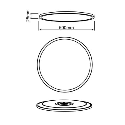 Brilliant - димируем LED таванен плафон TUCO LED/33W/230V 3000-6500K Ø 50 см черен + дистанционно управление