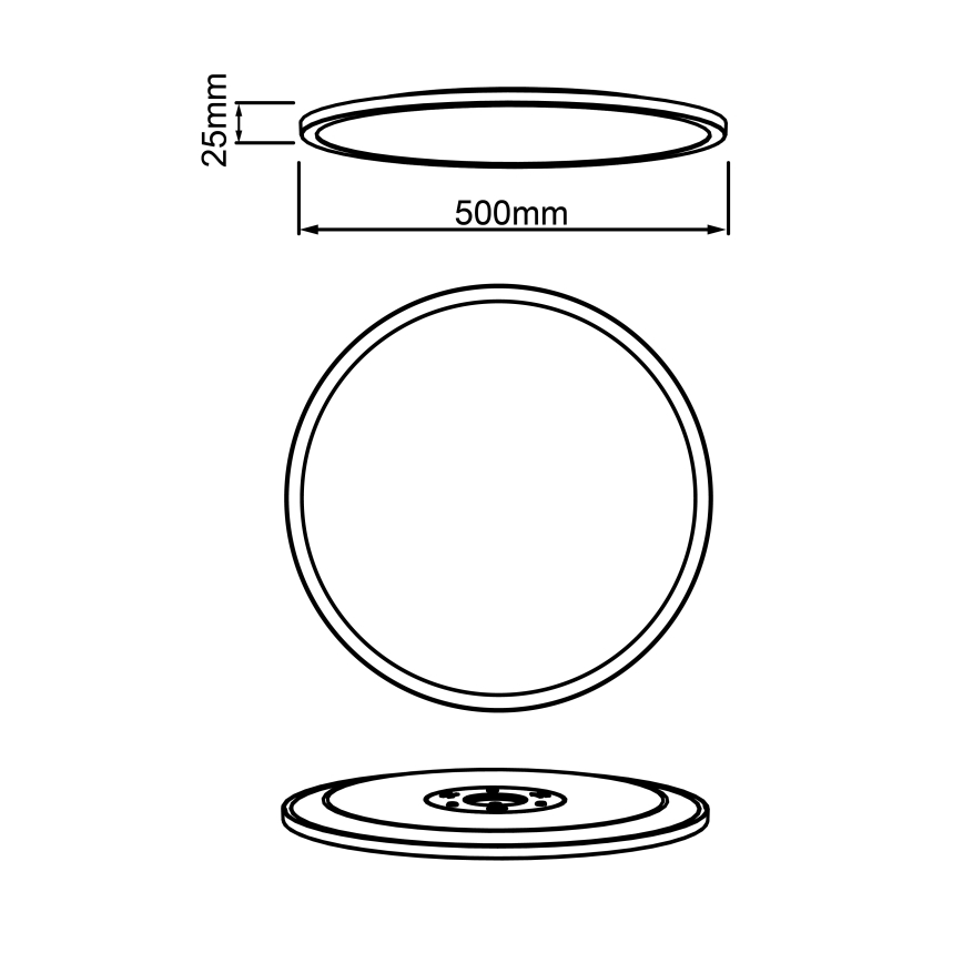 Brilliant - димируем LED таванен плафон TUCO LED/33W/230V 3000-6500K Ø 50 см черен + дистанционно управление