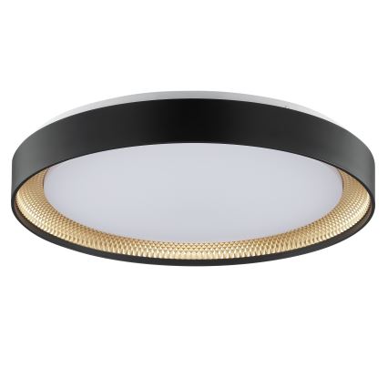 Brilliant - LED димируемо таванно осветително тяло WALDO LED/36W/230V 3000-6500K Ø 48,5 cm черно/златисто + дистанционно управление
