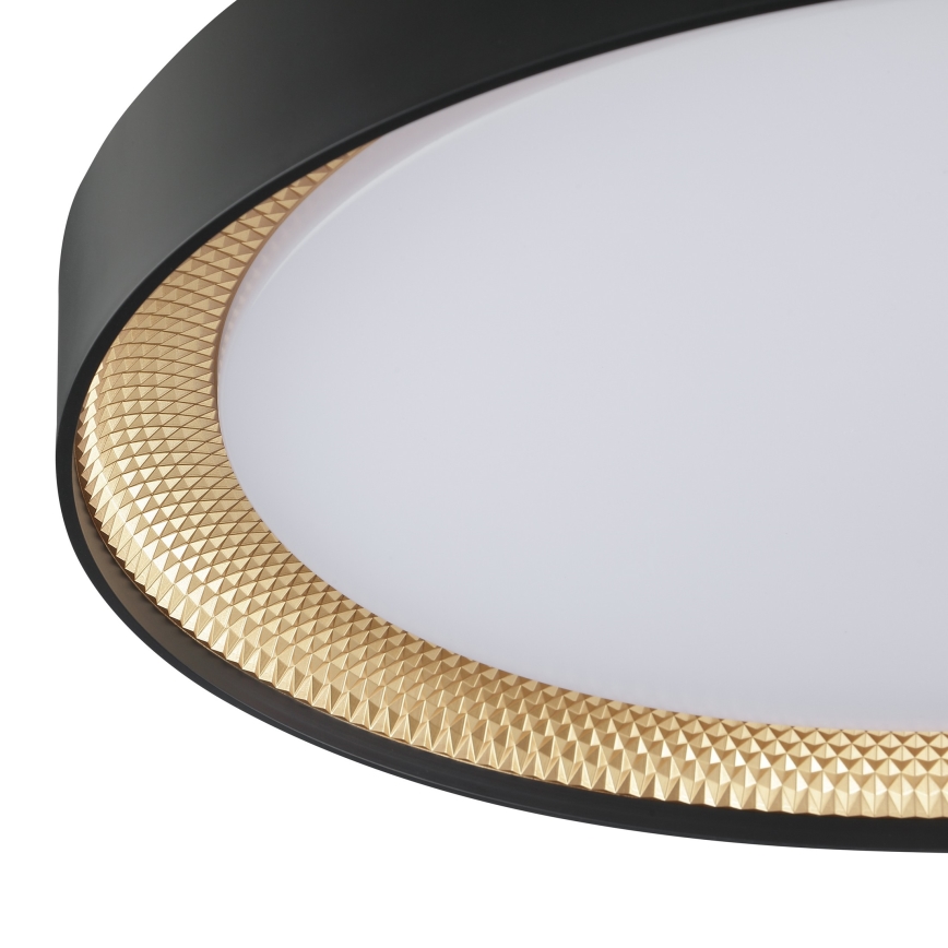 Brilliant - LED димируемо таванно осветително тяло WALDO LED/36W/230V 3000-6500K Ø 48,5 cm черно/златисто + дистанционно управление