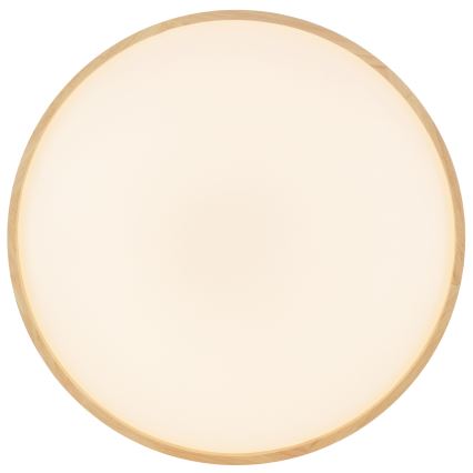 Brilliant - Димируемо LED таванно осветително тяло ALSON LED/21W/230V 3000-6500K Ø 49,5 см, каучуково дърво + дистанционно управление