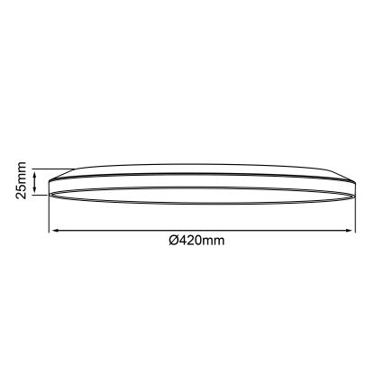Brilliant - LED димируемо таванно осветително тяло SORELL LED/24/230V 3000-6500K Ø 42 см бяло + дистанционно управление