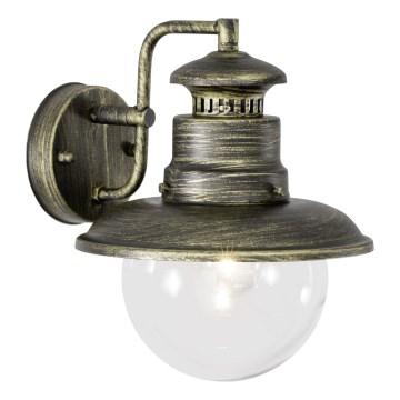 Brilliant - Екстериорен аплик ARTU 1xE27/60W/230V IP44 патина/златист