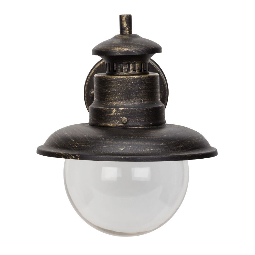 Brilliant - Екстериорен аплик ARTU 1xE27/60W/230V IP44 патина/златист