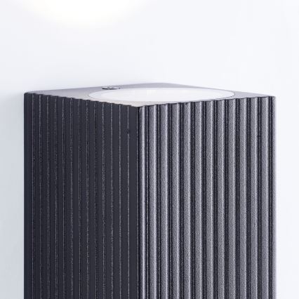 Brilliant - Екстериорен аплик JELANI 2xGU10/10W/230V IP44 черен