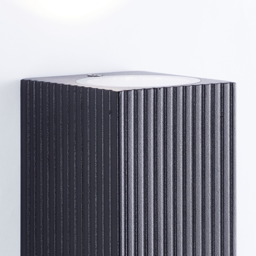 Brilliant - Екстериорен аплик JELANI 2xGU10/10W/230V IP44 черен