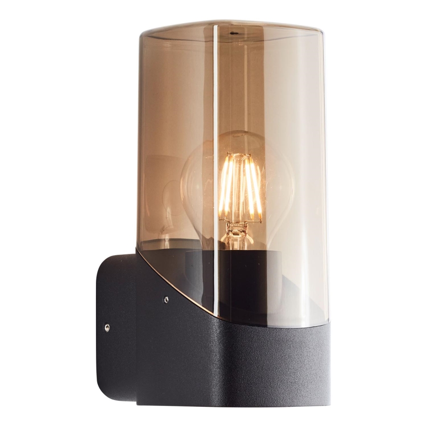 Brilliant - Екстериорен аплик MINOU 1xE27/10W/230V IP44 черен/опушен