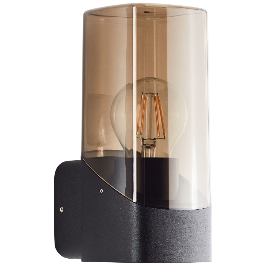 Brilliant - Екстериорен аплик MINOU 1xE27/10W/230V IP44 черен/опушен