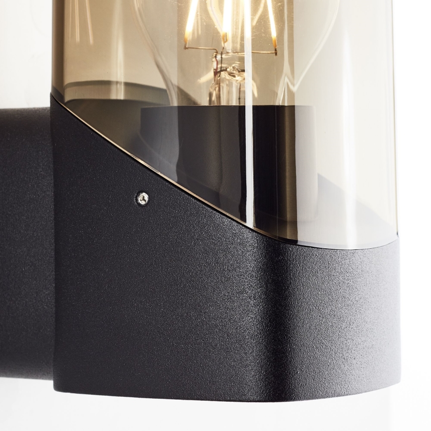 Brilliant - Екстериорен аплик MINOU 1xE27/10W/230V IP44 черен/опушен