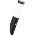 Brilliant - Екстериорен аплик със сензор KALEO 1xE27/10W/230V IP44 черен