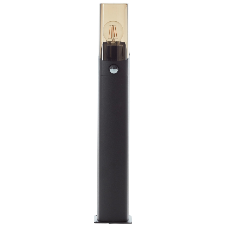 Brilliant - Екстериорна лампа със сензор MINOU 1xE27/10W/230V IP44 черен/опушен