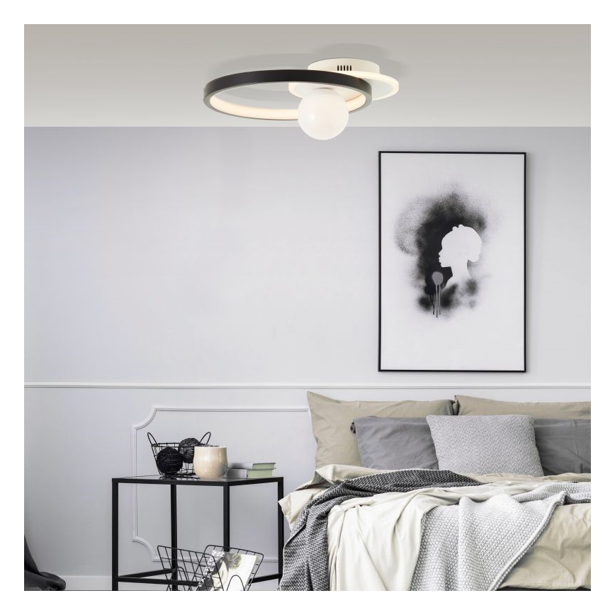 Brilliant - LED Димируем плафон ATLANTA LED/24W/230V черен/бял