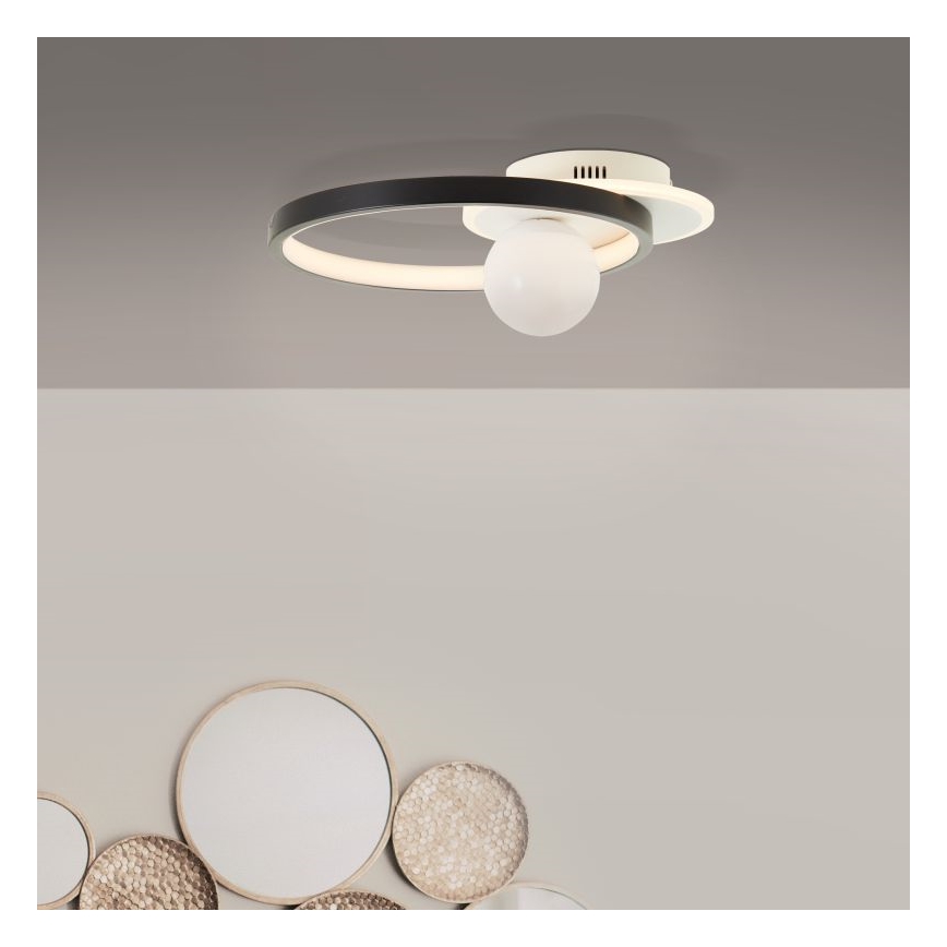 Brilliant - LED Димируем плафон ATLANTA LED/24W/230V черен/бял