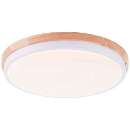 Brilliant - LED Димируем плафон BAARLO LED/24W/230V Ø 35 см бял/каучуков фикус