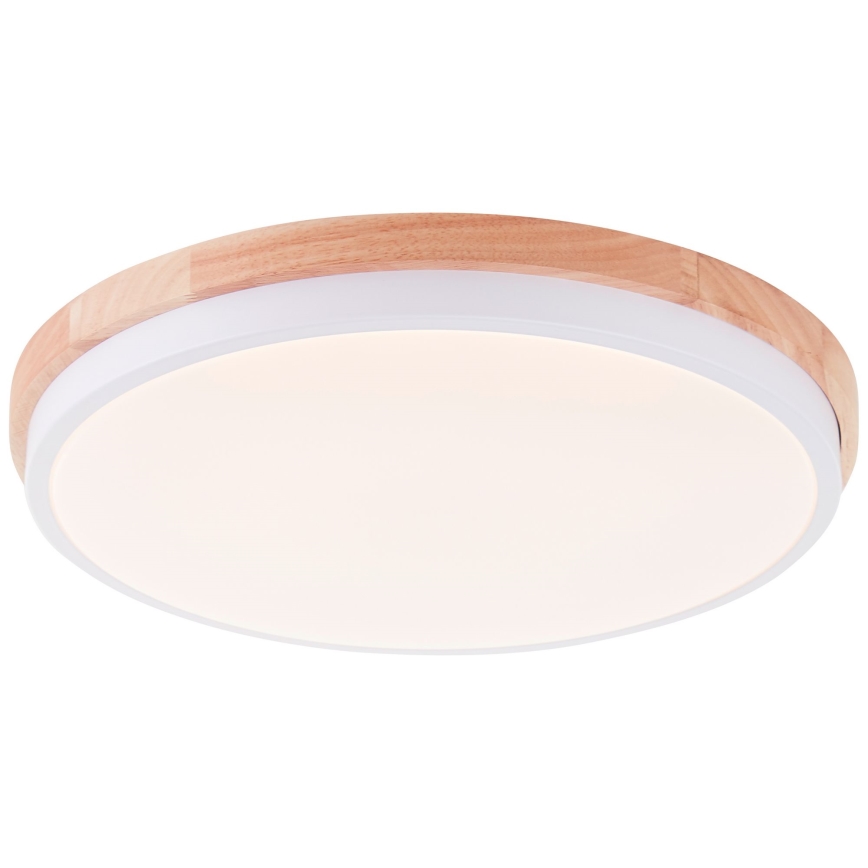 Brilliant - LED Димируем плафон BAARLO LED/24W/230V Ø 35 см бял/каучуков фикус