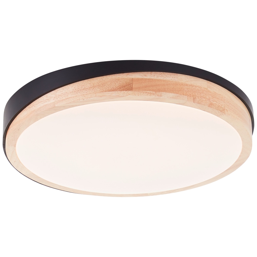 Brilliant - LED Димируем плафон BAARLO LED/24W/230V Ø 35 см черен/каучуков фикус - FSC сертифицирано
