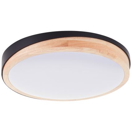 Brilliant - LED Димируем плафон BAARLO LED/24W/230V Ø 35 см черен/каучуков фикус - FSC сертифицирано